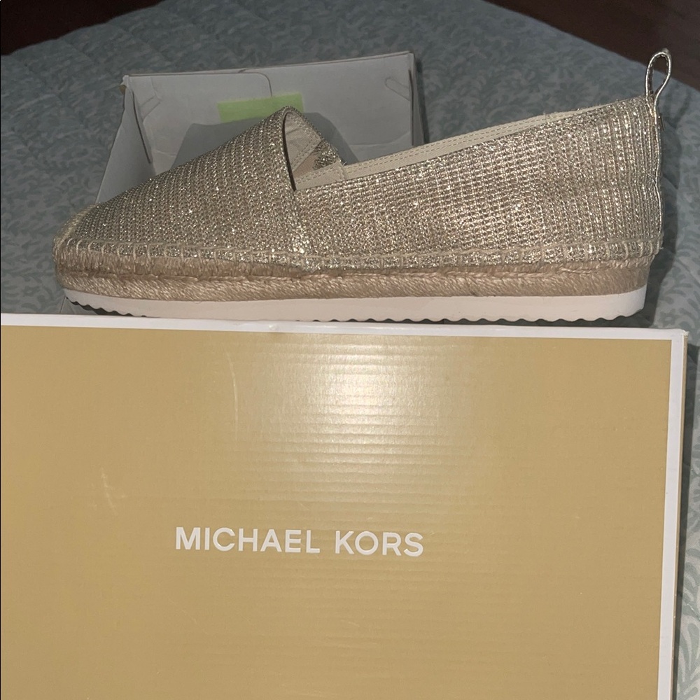 Michael Kors Shimmering Gold Espadrilles